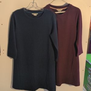 Ribbed 3/4 sleeve tshirt dress